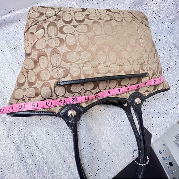 COACH Signature Bleecker Khaki Brown Handbag F14385 - Picture 10 of 12